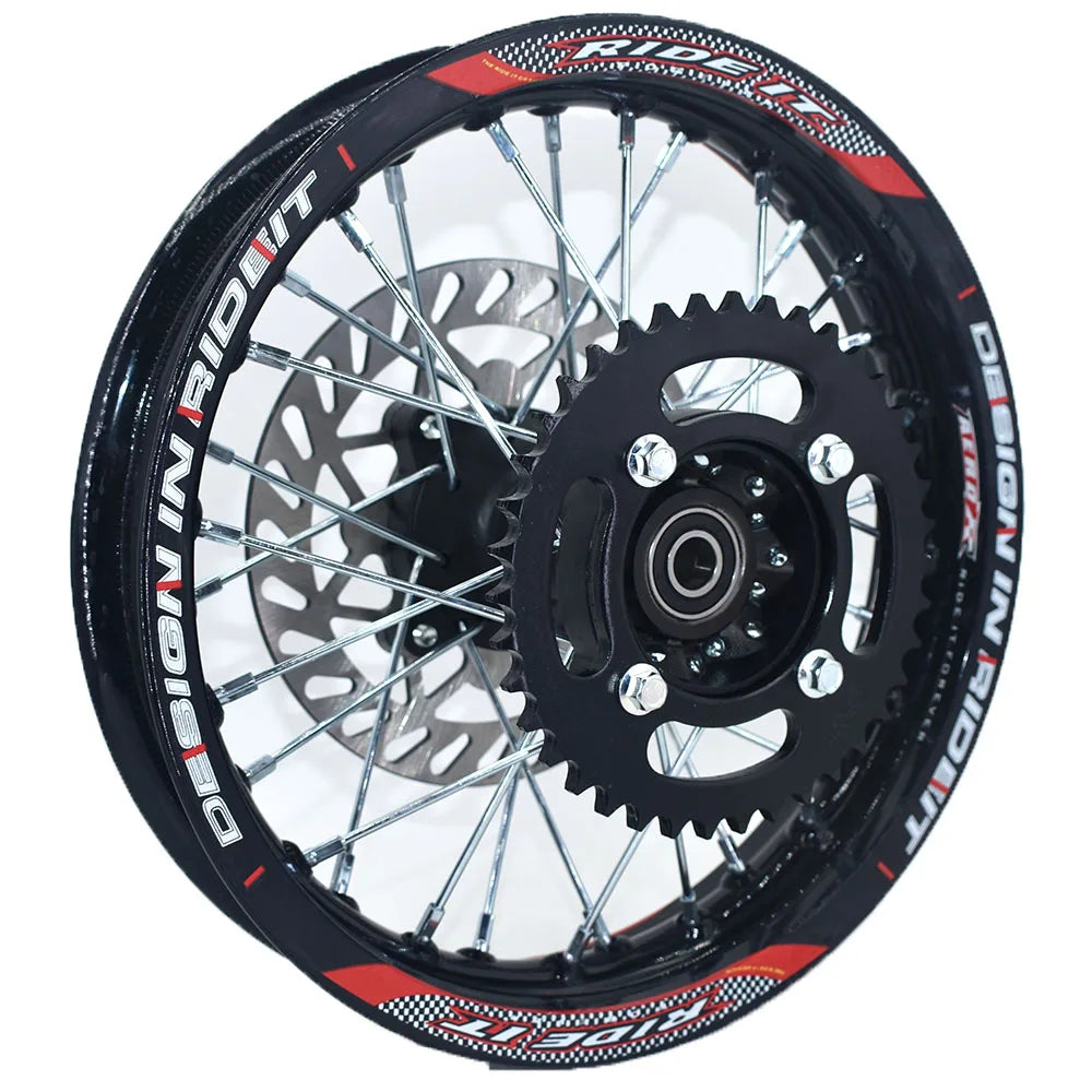 1.85x12" inch Rear Rims Aluminum Alloy Circle Wheel with Disc Brake Sprocket For KLX CRF Kayo BSE Dirt Pit Bike Motorcycle