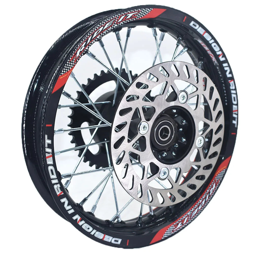 1.85x12" inch Rear Rims Aluminum Alloy Circle Wheel with Disc Brake Sprocket For KLX CRF Kayo BSE Dirt Pit Bike Motorcycle