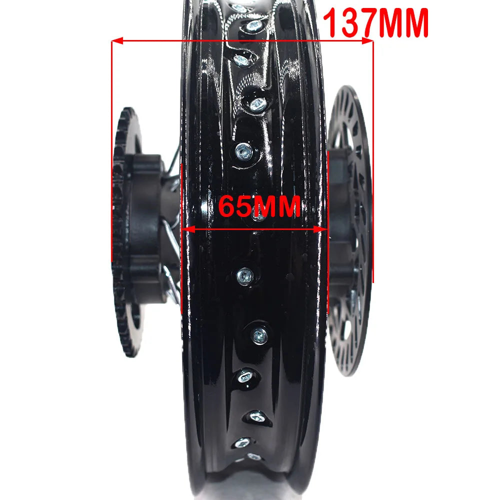 1.85x12" inch Rear Rims Aluminum Alloy Circle Wheel with Disc Brake Sprocket For KLX CRF Kayo BSE Dirt Pit Bike Motorcycle