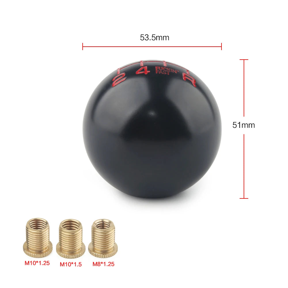 JDM style black 6 Speed M10X1.5/M10X1.25/M8X1.25 Gear Shift Knob