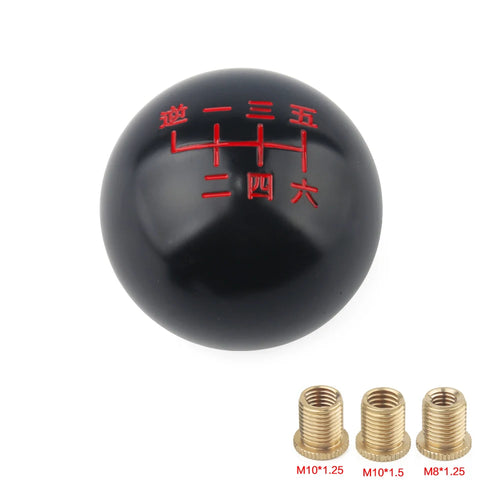 JDM style black 6 Speed M10X1.5/M10X1.25/M8X1.25 Gear Shift Knob