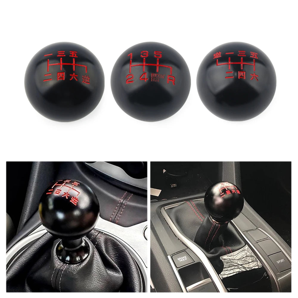 JDM style black 6 Speed M10X1.5/M10X1.25/M8X1.25 Gear Shift Knob