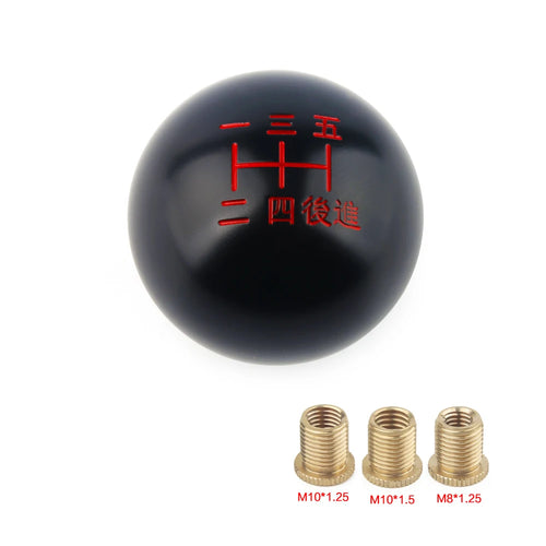 JDM style black 6 Speed M10X1.5/M10X1.25/M8X1.25 Gear Shift Knob