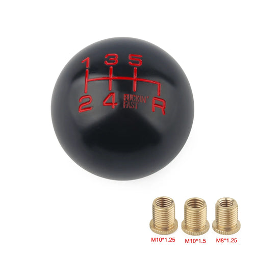 JDM style black 6 Speed M10X1.5/M10X1.25/M8X1.25 Gear Shift Knob