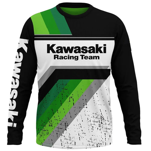 Kawasaki Motorcycle Racing Team Men T-shirt Long Sleeve Spring Autumn