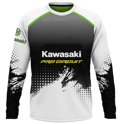 Kawasaki Motorcycle Racing Team Men T-shirt Long Sleeve Spring Autumn